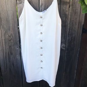BUTTON DOWN WHITE DRESS